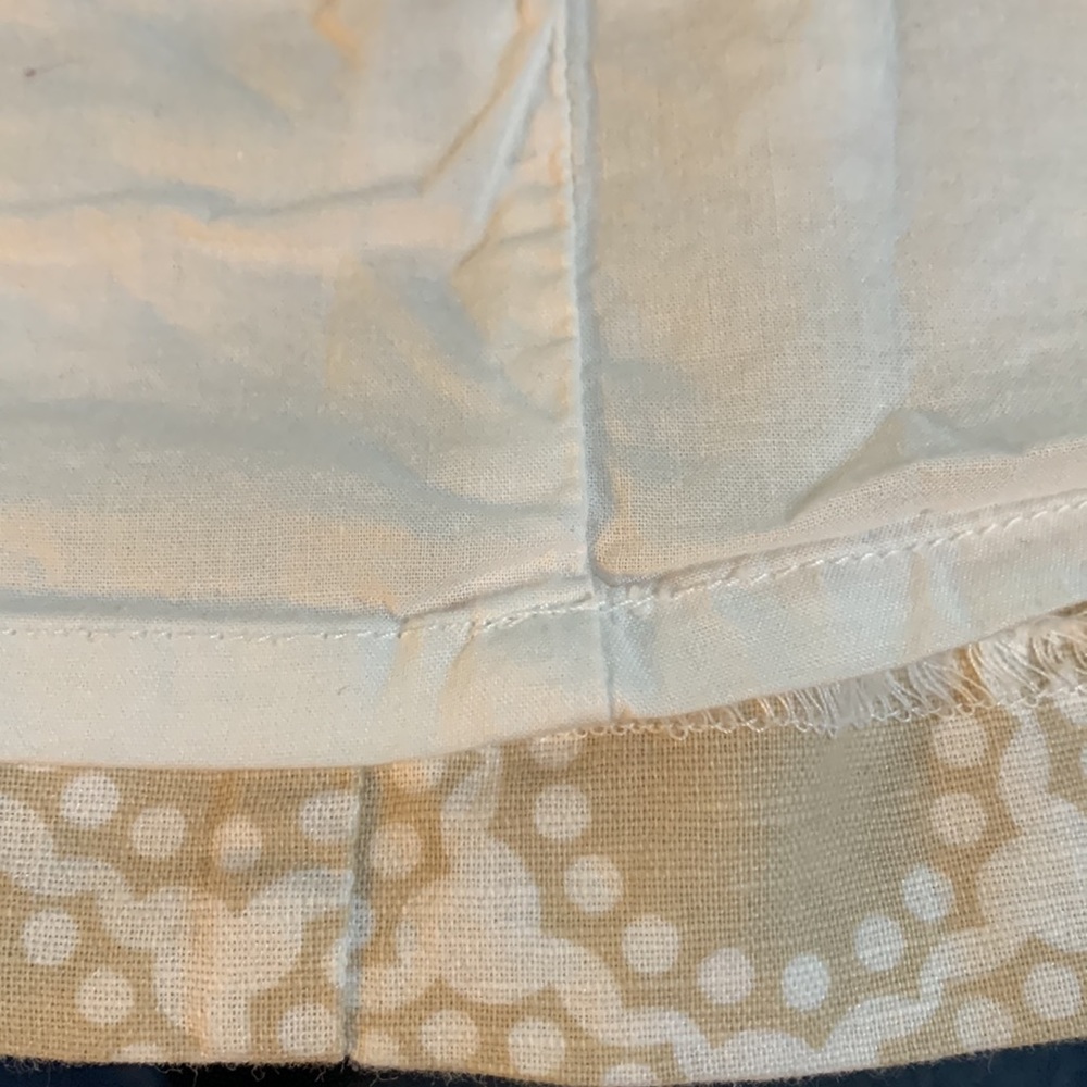 BANANA REPUBLIC Tan and White Linen Blend Skirt - Picture 5 of 5